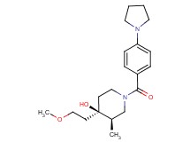 (3R*,4R*)-4-(2-methoxyethyl)-3-methyl-1-(4-pyrrolidin-1-ylbenzoyl)piperidin-4-ol
