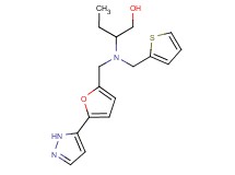 2-[{[5-(1H-pyrazol-5-yl)-2-furyl]methyl}(2-thienylmethyl)amino]butan-1-ol