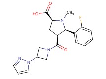 (2S*,4S*,5R*)-5-(2-fluorophenyl)-1-methyl-4-{[3-(1H-pyrazol-1-yl)azetidin-1-yl]carbonyl}pyrrolidine-2-carboxylic acid