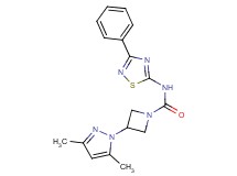 3-(3,5-dimethyl-1H-pyrazol-1-yl)-N-(3-phenyl-1,2,4-thiadiazol-5-yl)-1-azetidinecarboxamide trifluoroacetate