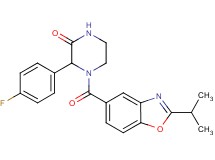3-(4-fluorophenyl)-4-[(2-isopropyl-1,3-benzoxazol-5-yl)carbonyl]-2-piperazinone