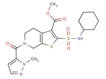 methyl 2-[(cyclohexylamino)sulfonyl]-6-[(1-methyl-1H-pyrazol-5-yl)carbonyl]-4,5,6,7-tetrahydrothieno[2,3-c]pyridine-3-carboxylate