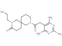 8-[(2-amino-4,6-dimethyl-5-pyrimidinyl)acetyl]-2-(2-hydroxyethyl)-2,8-diazaspiro[5.5]undecan-3-one