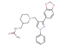 N-[(1-{[3-(1,3-benzodioxol-5-yl)-1-phenyl-1H-pyrazol-4-yl]methyl}-3-piperidinyl)methyl]acetamide