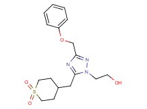 2-[5-[(1,1-dioxidotetrahydro-2H-thiopyran-4-yl)methyl]-3-(phenoxymethyl)-1H-1,2,4-triazol-1-yl]ethanol