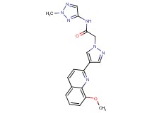 2-[4-(8-methoxyquinolin-2-yl)-1H-pyrazol-1-yl]-N-(2-methyl-2H-1,2,3-triazol-4-yl)acetamide