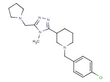 1-(4-chlorobenzyl)-3-[4-methyl-5-(pyrrolidin-1-ylmethyl)-4H-1,2,4-triazol-3-yl]piperidine