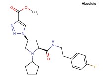 methyl 1-[(3S,5S)-1-cyclopentyl-5-({[2-(4-fluorophenyl)ethyl]amino}carbonyl)-3-pyrrolidinyl]-1H-1,2,3-triazole-4-carboxylate