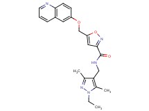 N-[(1-ethyl-3,5-dimethyl-1H-pyrazol-4-yl)methyl]-5-[(6-quinolinyloxy)methyl]-3-isoxazolecarboxamide
