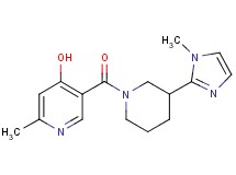 2-methyl-5-{[3-(1-methyl-1H-imidazol-2-yl)-1-piperidinyl]carbonyl}-4-pyridinol