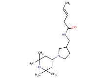 (3E)-N-{[1-(2,2,6,6-tetramethylpiperidin-4-yl)pyrrolidin-3-yl]methyl}pent-3-enamide