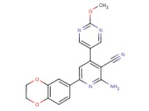 2-amino-6-(2,3-dihydro-1,4-benzodioxin-6-yl)-4-(2-methoxypyrimidin-5-yl)nicotinonitrile
