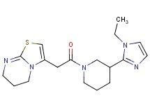 3-{2-[3-(1-ethyl-1H-imidazol-2-yl)-1-piperidinyl]-2-oxoethyl}-6,7-dihydro-5H-[1,3]thiazolo[3,2-a]pyrimidine