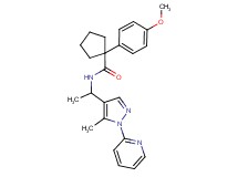 1-(4-methoxyphenyl)-N-{1-[5-methyl-1-(2-pyridinyl)-1H-pyrazol-4-yl]ethyl}cyclopentanecarboxamide