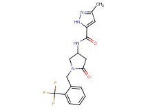 3-methyl-N-{5-oxo-1-[2-(trifluoromethyl)benzyl]pyrrolidin-3-yl}-1H-pyrazole-5-carboxamide