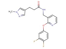 N-{[2-(3,4-difluorophenoxy)-3-pyridinyl]methyl}-3-(1-methyl-1H-pyrazol-4-yl)propanamide