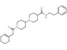 1'-(1-cyclohexen-1-ylacetyl)-N-(2-phenylethyl)-1,4'-bipiperidine-4-carboxamide