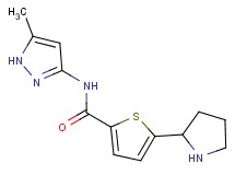 N-(5-methyl-1H-pyrazol-3-yl)-5-(2-pyrrolidinyl)-2-thiophenecarboxamide