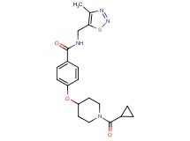 4-{[1-(cyclopropylcarbonyl)piperidin-4-yl]oxy}-N-[(4-methyl-1,2,3-thiadiazol-5-yl)methyl]benzamide