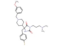 3-[3-(dimethylamino)propyl]-5-(4-fluorobenzyl)-5-[1-(3-methoxybenzyl)-4-piperidinyl]-2,4-imidazolidinedione