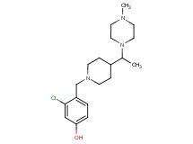 3-chloro-4-({4-[1-(4-methyl-1-piperazinyl)ethyl]-1-piperidinyl}methyl)phenol
