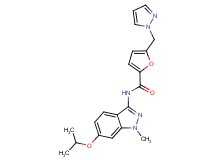 N-(6-isopropoxy-1-methyl-1H-indazol-3-yl)-5-(1H-pyrazol-1-ylmethyl)-2-furamide