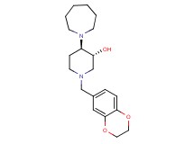 (3R*,4R*)-4-(1-azepanyl)-1-(2,3-dihydro-1,4-benzodioxin-6-ylmethyl)-3-piperidinol