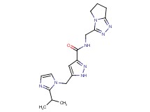 N-(6,7-dihydro-5H-pyrrolo[2,1-c][1,2,4]triazol-3-ylmethyl)-5-[(2-isopropyl-1H-imidazol-1-yl)methyl]-1H-pyrazole-3-carboxamide