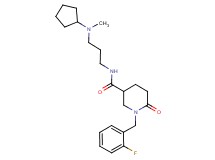 N-{3-[cyclopentyl(methyl)amino]propyl}-1-(2-fluorobenzyl)-6-oxo-3-piperidinecarboxamide