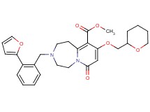 methyl 3-[2-(2-furyl)benzyl]-7-oxo-9-(tetrahydro-2H-pyran-2-ylmethoxy)-1,2,3,4,5,7-hexahydropyrido[1,2-d][1,4]diazepine-10-carboxylate