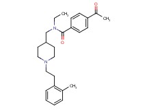 4-acetyl-N-ethyl-N-({1-[2-(2-methylphenyl)ethyl]-4-piperidinyl}methyl)benzamide