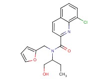 8-chloro-N-(2-furylmethyl)-N-[1-(hydroxymethyl)propyl]quinoline-2-carboxamide