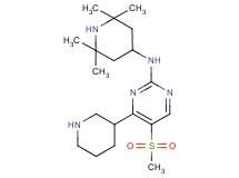 5-(methylsulfonyl)-4-(3-piperidinyl)-N-(2,2,6,6-tetramethyl-4-piperidinyl)-2-pyrimidinamine dihydrochloride
