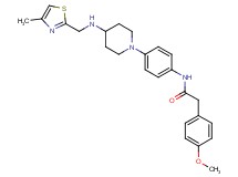 2-(4-methoxyphenyl)-N-[4-(4-{[(4-methyl-1,3-thiazol-2-yl)methyl]amino}-1-piperidinyl)phenyl]acetamide