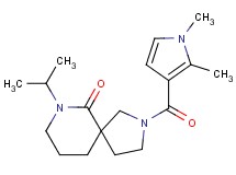 2-[(1,2-dimethyl-1H-pyrrol-3-yl)carbonyl]-7-isopropyl-2,7-diazaspiro[4.5]decan-6-one
