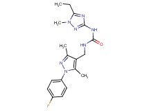 N-(5-ethyl-1-methyl-1H-1,2,4-triazol-3-yl)-N'-{[1-(4-fluorophenyl)-3,5-dimethyl-1H-pyrazol-4-yl]methyl}urea trifluoroacetate