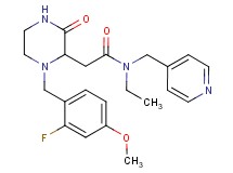 N-ethyl-2-[1-(2-fluoro-4-methoxybenzyl)-3-oxo-2-piperazinyl]-N-(4-pyridinylmethyl)acetamide