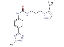 N-[3-(5-cyclopropyl-1H-pyrazol-1-yl)propyl]-N'-[4-(2-methyl-2H-tetrazol-5-yl)phenyl]urea