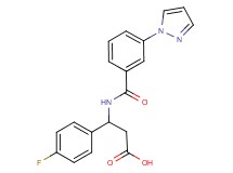 3-(4-fluorophenyl)-3-{[3-(1H-pyrazol-1-yl)benzoyl]amino}propanoic acid