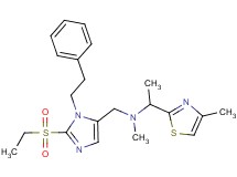 N-{[2-(ethylsulfonyl)-1-(2-phenylethyl)-1H-imidazol-5-yl]methyl}-N-methyl-1-(4-methyl-1,3-thiazol-2-yl)ethanamine