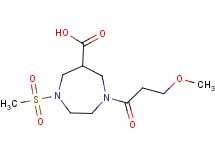 1-(3-methoxypropanoyl)-4-(methylsulfonyl)-1,4-diazepane-6-carboxylic acid