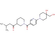 1-[1-({6-[4-hydroxy-4-(hydroxymethyl)piperidin-1-yl]pyridin-3-yl}carbonyl)piperidin-3-yl]-3-methylbutan-1-one