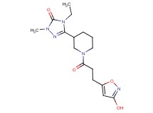 4-ethyl-5-{1-[3-(3-hydroxyisoxazol-5-yl)propanoyl]piperidin-3-yl}-2-methyl-2,4-dihydro-3H-1,2,4-triazol-3-one