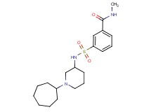 3-{[(1-cycloheptyl-3-piperidinyl)amino]sulfonyl}-N-methylbenzamide