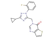 3-{[3-cyclopropyl-1-(2-fluorophenyl)-1H-1,2,4-triazol-5-yl]methyl}thieno[3,2-d]pyrimidin-4(3H)-one