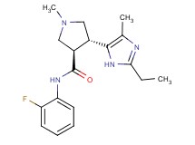 (3R*,4R*)-4-(2-ethyl-4-methyl-1H-imidazol-5-yl)-N-(2-fluorophenyl)-1-methylpyrrolidine-3-carboxamide