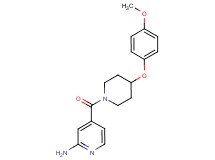 4-{[4-(4-methoxyphenoxy)-1-piperidinyl]carbonyl}-2-pyridinamine