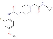 N-cyclopropyl-2-[4-({[(2-fluoro-4-methoxyphenyl)amino]carbonyl}amino)piperidin-1-yl]acetamide