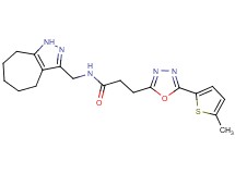 N-(1,4,5,6,7,8-hexahydrocyclohepta[c]pyrazol-3-ylmethyl)-3-[5-(5-methyl-2-thienyl)-1,3,4-oxadiazol-2-yl]propanamide