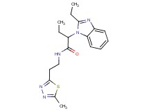2-(2-ethyl-1H-benzimidazol-1-yl)-N-[2-(5-methyl-1,3,4-thiadiazol-2-yl)ethyl]butanamide
